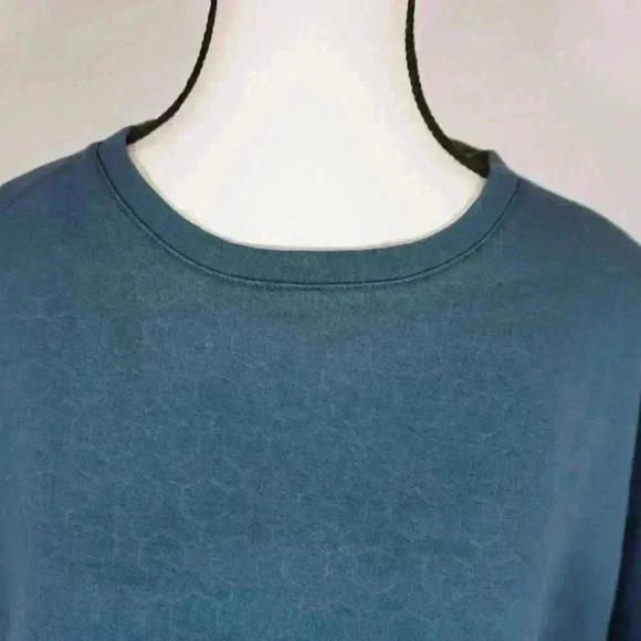 Mondetta Hexagon Patterned High-Low Athleisure Top Sweatshirt, Size L - Picture 2 of 13